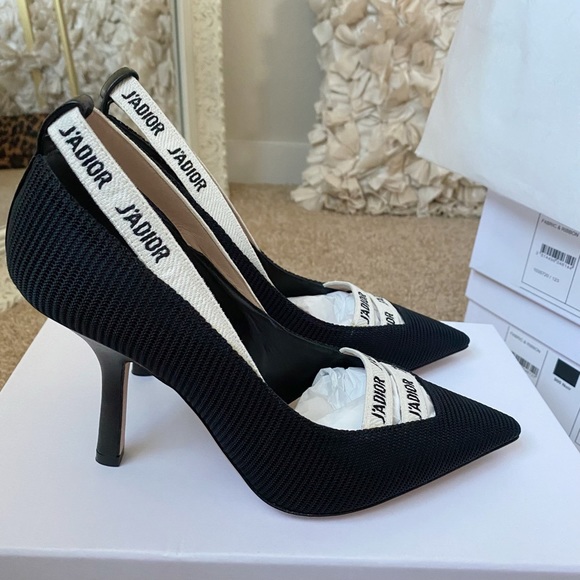 NWT Christian Dior J'Adior Black Mesh Pump - Picture 5 of 15